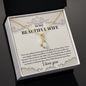 To My Beautiful Wife Necklace - Forever Love Necklace for wife - I Love You - Gift from Husband - Best Gift for her - Romantic message card - Couple Necklace Set