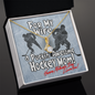 To My Wife Necklace - Romantic Gift for Wife - White Gold Pendant - Puckin' Awesome Hockey Mom - Happy Mothers Day - I Love You! - Anniversary Gift For Wife - Wife Gift From Husband