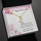Happy Mother's Day Present for Mom, Floral Birthday Gift Card Necklace From Daughter Son, Best Mom Ever Jewelry for Her Mommy Christmas 2026