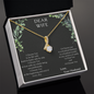 Dear Wife A special necklace to warm her heart - Love Your Husband, White Gold Name Necklace, Love Pendant Necklace, To My Soulmate Necklace For Women, Anniversary Gift For Wife, Valentine's day gift