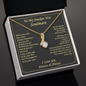 Gift For Your Soulmate - You Are My Inspiration - Love Knot - Golden colour Neckless for Beloved wife - To My Wife Necklace With Message Card - Gold Woman Name Jewelry - White Gold Name Necklace