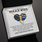 To My Police Wife - Keys To My Cuff - Alluring Beauty Necklace - Best police wife Gift - wife Necklace  - Love Knot Necklace for My Police Wife