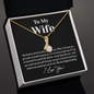 White Gold Name Necklace, 14K Solid Gold Name Pendant, Amazing Wife Love Knot Necklace - I Love You,  Romantic Gift for Wife, White Gold Pendant, Romantic Poet, Classic Gift for Wife,