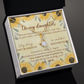 To My Daughter Meaningful Message Card Jewelry Box, Gift for Daughter's Birthday Graduation, Thoughtful for Her from Mom, 2026 Birthday Alluring Beauty Necklace