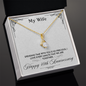 Anniversary Gift for Wife From Husband, Wife Gift, Wife Necklace - My Wife Every Minute 40th Anniversary Peas Pod Necklace - Best Gift for Anniversary - Precious Gift Wifey - Diamond Necklace for Soulmate