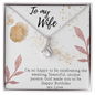 To My Wife Necklace - Gift for Wife Birthday - Happy Birthday My Love - Handmade  jewelry for wife - Diamond  Necklace  for soulmater