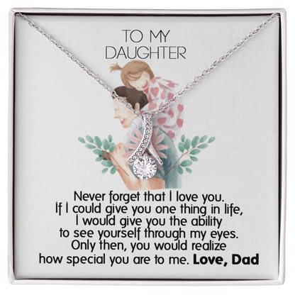 To My Daughter Necklace From Dad With Heartfelt Message & Elegant Box Gifts From Daddy Papa, Father Daughter Beautiful Jewelry Gift On Graduation or Birthday 2026