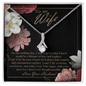 To My Wife Wedding Anniversary Gift - To My Queen - To My Wife Necklace With Message Card - Anniversary Gift For Wife - To My Wife Necklace Anniversary Gift For Wife