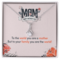 Mom To Your Family You're The World Pea Pod Necklace - Mother  Necklace Set - Friendship Necklaces - Customize Mothers day  Necklace ,Mothers  day gift - Necklace for mom