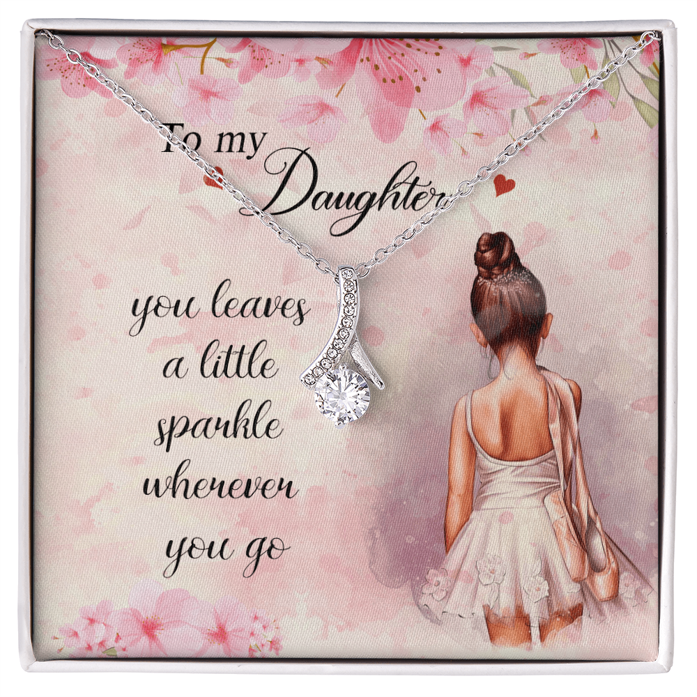 To My Daughter Necklace From Dad With Heartfelt Message & Elegant Box, Gifts For Daughter From Mom, Beautiful Jewelry Gift From Love Daddy Mommy On Graduation, Birthday 2026, Wedding, Valentine's Day