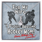 To My Wife Necklace - Romantic Gift for Wife - White Gold Pendant - Puckin' Awesome Hockey Mom - Happy Mothers Day - I Love You! - Anniversary Gift For Wife - Wife Gift From Husband