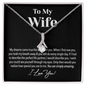 White Gold Name Necklace, 14K Solid Gold Name Pendant, Amazing Wife Love Knot Necklace - I Love You,  Romantic Gift for Wife, White Gold Pendant, Romantic Poet, Classic Gift for Wife,