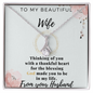 Personalized To Wife Keepsake - Handmade Necklace for wife - Romantic message card for soulmate - Customize Couple Necklace  - Wife Gift - Wife Necklace - Soulmate Gift - Soumate Necklace