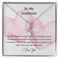 To My Soulmate - I Love You Necklace - To My Wife Necklace From Husband - To My Soulmate Necklace For Women - To My Wife Necklace With Message Card