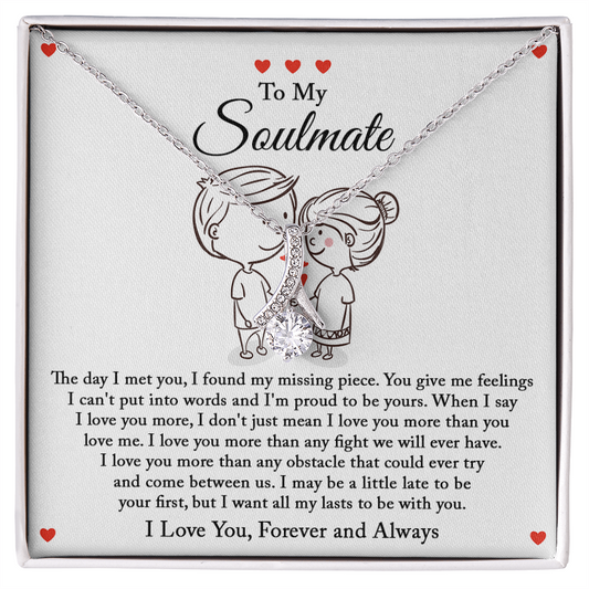 To My Wife Necklace From Husband -  Personalized Wife Necklace Gift - To My Wife Necklace With Message Card - Gift for  soulmate -  Anniversary Gift For Wife from Husband
