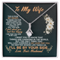 To My Wife I'll Be By Your Side Love Your Husband -To My Soulmate Necklace For Women -  To My Wife Necklace From Husband - Wife Birthday Gift - Anniversary Gift For Wife from Husband
