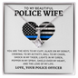 To My Police Wife - Keys To My Cuff - Alluring Beauty Necklace - Best police wife Gift - wife Necklace  - Love Knot Necklace for My Police Wife