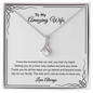To My Wife Necklace From Husband - To My Soulmate Necklace For Women - To My Wife Necklace With Message Card - wife gift from husband future husband - Custom Necklace For Wife