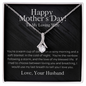 Romantic message card for wife - Love knot - Wife Gift from husband - To My Loving Wife Mother's Day Necklace - Happy Mother's day Gift for soulmate
