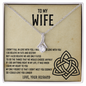 To My Wife Necklace, Valentines Day Gifts for Wife -  Wife Birthday Gift - Necklace for Your Wife - an Eternal Love - Love Your Husband - to My Wife Necklace With Message Card - Wife Birthday Gift - Anniversary Gift for Wife From Husband