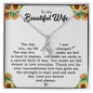 Gift For Wife - Unconditional Love - Love Knot - To My Wife Necklace From Husband - To My Soulmate Necklace For Women - Diamond colour Neckless for Beloved wife, Pretty Neckless Gift for wifey,