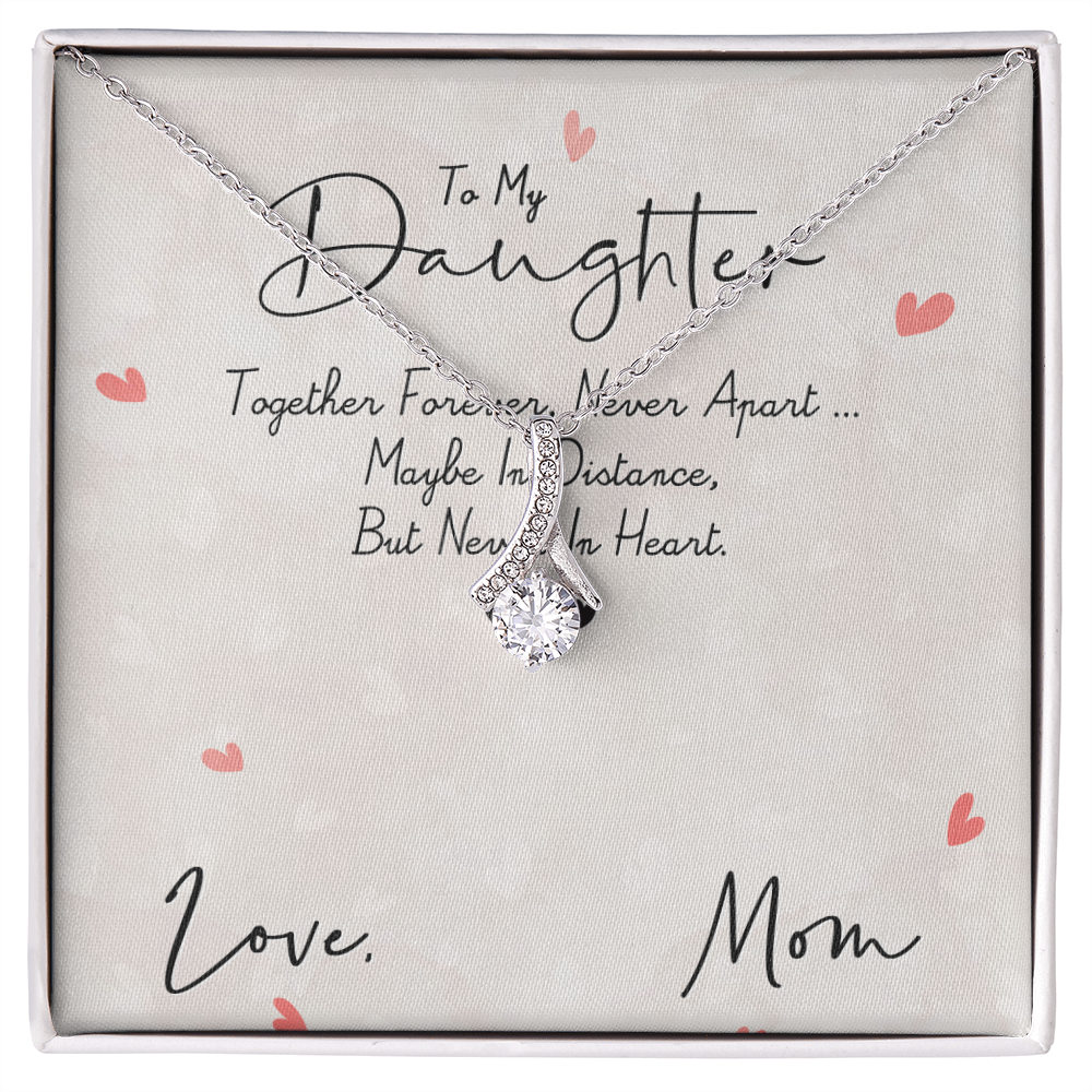 To My Daughter Meaningful Message Card Jewelry Box, Gift for Daughter's Birthday Graduation, Thoughtful for Her from Mom, 2026 Birthday Alluring Beauty Necklace