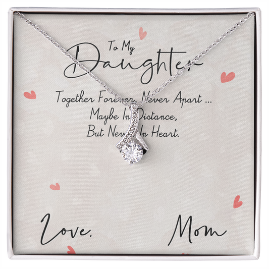To My Daughter Meaningful Message Card Jewelry Box, Gift for Daughter's Birthday Graduation, Thoughtful for Her from Mom, 2026 Birthday Alluring Beauty Necklace