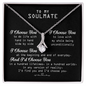 To My Soulmate - Alluring Necklace - Best Romantic message card for wife - Anniversary Gift For Wife from Husband - Necklace For Wife From Husband - Birthday gift for Girlfriend - Gift for soulmate