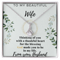 to My Wife Necklace With Message Card - Anniversary Gift for Wife - Couple Necklace Set - Friendship Necklaces - Customize Couple Necklace - Handmade Necklace for Wife