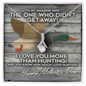 Gift My Wife Necklace From Husband  - to My Soulmate Necklace for Women - Necklace for Wife From Husband - to My Amazing Wife - I Love You More Than Duck Hunting - Handmade Necklace Gift for Wife