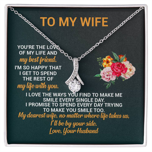 To My Wife Love Your Husband Necklace - Gift For My Wife - Romantic Wife Gift - Wife Birthday Surprise - To My Wife Necklace - Husband Gift For Wife - Couple Necklace Set -Best Birthday Gift for her