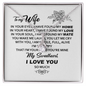 To My Wife - Heart Pendant Necklace - To My Wife Necklace With Message Card - Anniversary Gift For Wife - To My Wife Necklace - Husband Gift For Wife - Engagement Gift - Gift For Women - Birthday Gift
