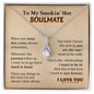 Gift For Your Soulmate - Hand In Hand - Love Knot - To My Smokin' Hot Soulmate - To My Wife Necklace With Message Card -  wife gift from husband future husband - Gift For My Wife -  Romantic Wife Gift