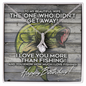To My Wife Necklace- Valentines Day Gifts For Wife - Wife Birthday Gift - The One Who Didn't Get Away! Happy Birthday Bass - To My Wife Necklace From Husband - Birthday Gift for wife - Best Necklace for soulmate