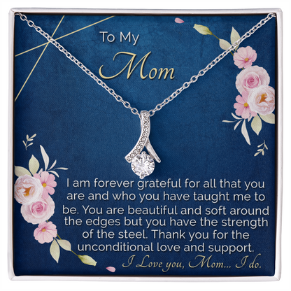 To My Mom Alluring Beauty Necklace Gift for Her Mother, Motivational Card Jewelry for Mommy, Mothers Day Gift Ideas 2026