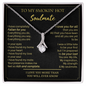 To My Wife Necklace With Message Card - wife gift from husband future husband - Golden colour Neckless for Beloved wife - White Gold Name Necklace - Personalizes Jewelry  Handmade - Love Gift for her