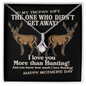 I Love You More Than Hunting - To My Trophy Wife - White Gold Name Necklace - To My Wife Necklace - Valentines Day Gifts For Wife - Hunting Neckless for wifey - Romantic Neckless gift for soulmate