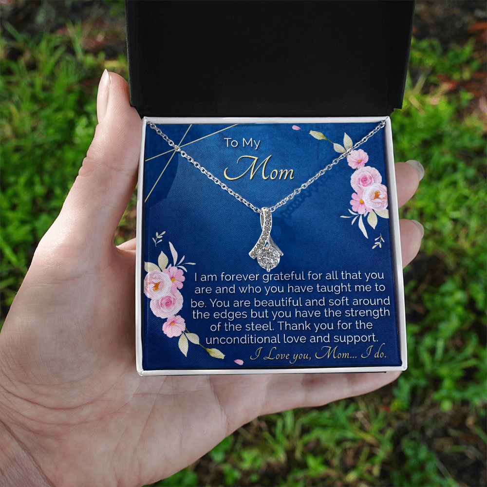 To My Mom Alluring Beauty Necklace Gift for Her Mother, Motivational Card Jewelry for Mommy, Mothers Day Gift Ideas 2026