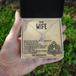 To My Wife Necklace, Valentines Day Gifts for Wife -  Wife Birthday Gift - Necklace for Your Wife - an Eternal Love - Love Your Husband - to My Wife Necklace With Message Card - Wife Birthday Gift - Anniversary Gift for Wife From Husband