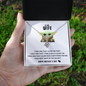 To My Wife - Yoda Best Wife In the Galaxy  Best Gift for wife - Best Wife Gift - Engagement Gift - Anniversary Jewelry for Her - Romantic message card for her