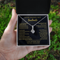 To My Wife Necklace With Message Card - wife gift from husband future husband - Golden colour Neckless for Beloved wife - White Gold Name Necklace - Personalizes Jewelry  Handmade - Love Gift for her