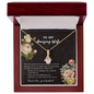 To My Wife Necklace - Valentines Day Gifts for Wife - Wife Birthday Gift - Gift From Husband - Love Knot Necklace - Birthday Present - Holiday  Gift for Wife - Best Gift for Soulmate - Diamond Necklace for Her Birthday Present