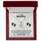 Personalised Baby Bump - To My Mum/Mummy Necklace - Mother's day Gift - Gift for mom With Message card - Gift from Tummy