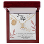 To My Wife Necklace - Gift for Wife Birthday - Happy Birthday My Love - Handmade  jewelry for wife - Diamond  Necklace  for soulmater