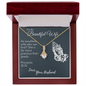 White Gold Name Necklace, 14K Solid Gold Name Pendant, Gold Woman Name Jewelry, For My Beautiful Wife Love Your Husband, Necless for your beloved wife, Neckless Gift for your wife,