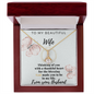 Gift for Wife From Husband - To My Beautiful Wife - Love From Your Husband  - White Gold Name Necklace -  14K Solid Gold Name Pendant -  Gold Woman Name Jewelry - Valentines Day Gifts For Wife -  Wife Birthday Gift