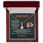To My Wife Love Your Husband Necklace - Gift For My Wife - Romantic Wife Gift - Wife Birthday Surprise - To My Wife Necklace - Husband Gift For Wife - Couple Necklace Set -Best Birthday Gift for her