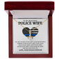To My Police Wife - Keys To My Cuff - Alluring Beauty Necklace - Best police wife Gift - wife Necklace  - Love Knot Necklace for My Police Wife