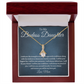 Badass Daughter Necklace Gift from Mom, To My Daughter Jewelry, Birthday Graduation Christmas Gift for Daughter, Inspirational Message Card, Elegant Necklaces with Sentimental Message