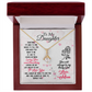 To My Daughter Alluring Beauty Necklace, Birthday Christmas Gift for Daughter, Meaningful Jewelry From Mom Parents